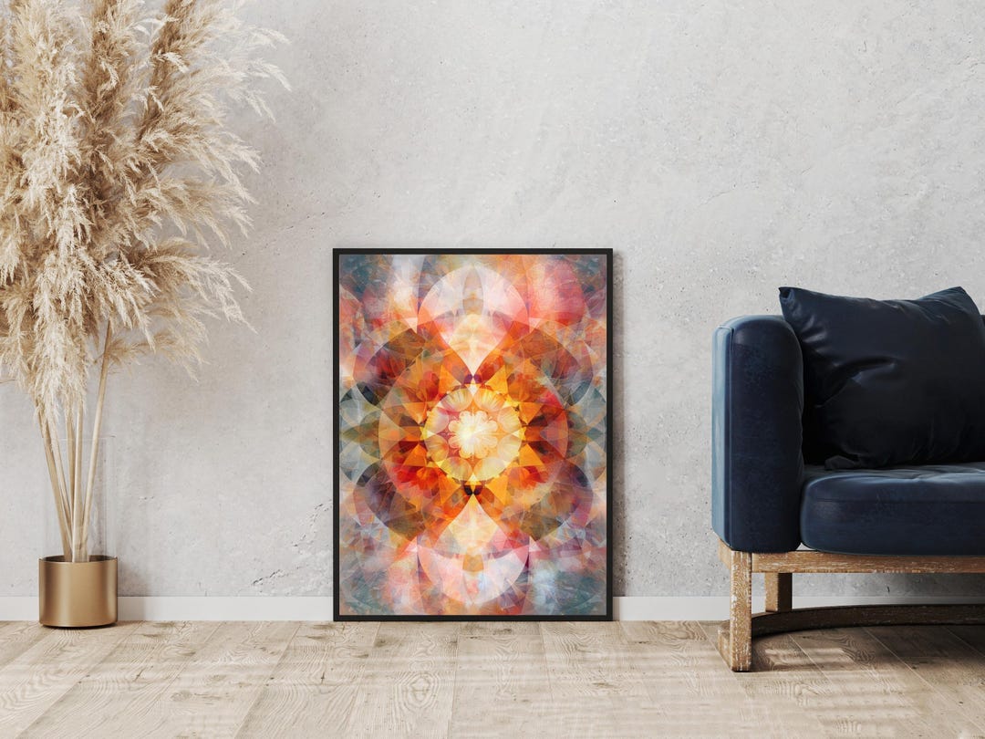 Spiritual Mandala Wall Art Printable, Sacred Geometry Healing Poster - Etsy