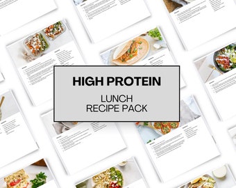 High Protein Lunch Recipe Pack,Nutrition, Healthy Eating, Healthy Living, Cooking, Workout,Protein-rich, Fitness, Muscle-building