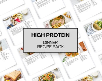 High Protein Dinner Recipe Pack, Nutrition, Healthy Eating, Healthy Living, Cooking, Workout,Protein-rich, Fitness, Muscle-building