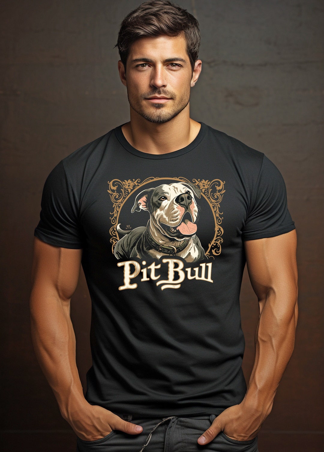 Pit Bull Shirt, Pit Bull Tee, Pit Bull Tshirt, Pit Bull Owner Gift, Pit Bull Crest Tshirt, Pit