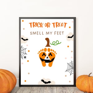 Halloween Baby Footprint Keepsake, My first Halloween, Halloween Keepsake, Pumpkin Baby Footprint Wall Art, Halloween Baby Sign Memory Gift