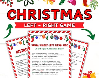 Christmas Left Right Game | Printable Holiday Party Game (PDF)