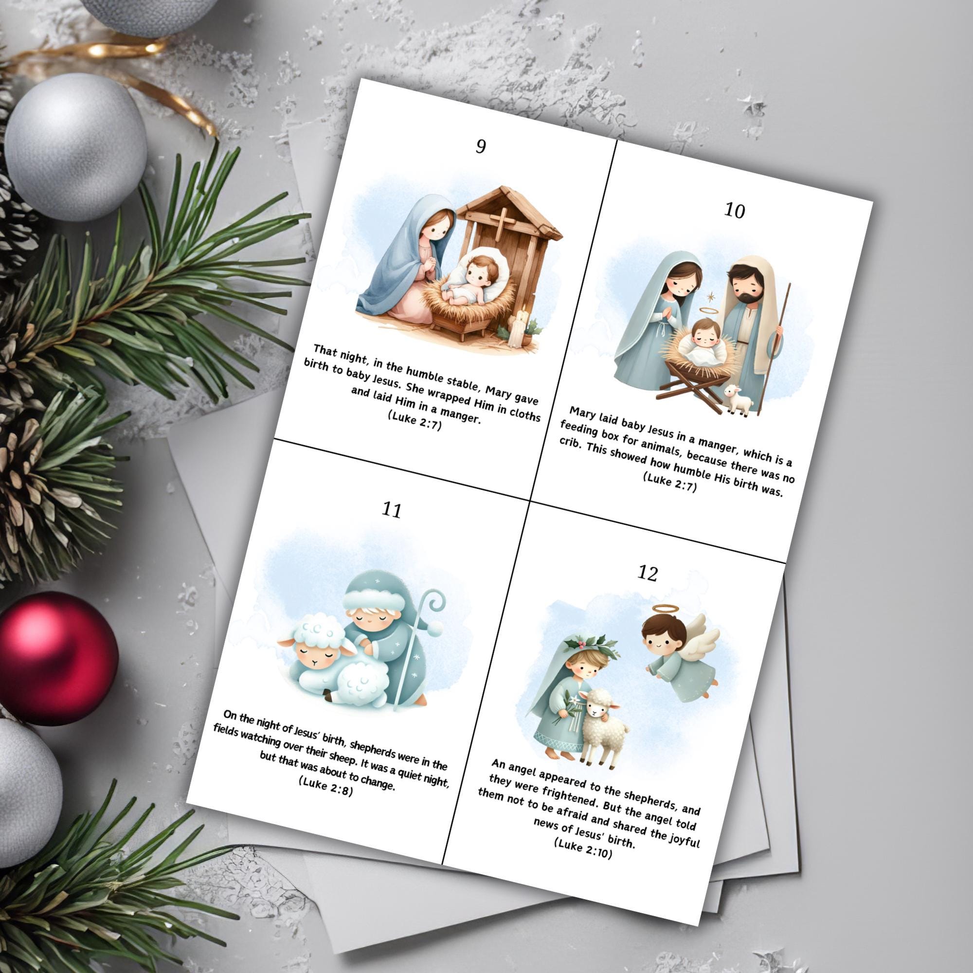 Luke 2:7 Ornaments Boxed Note Cards Luke 2:7 Ornaments Boxed Note Cards