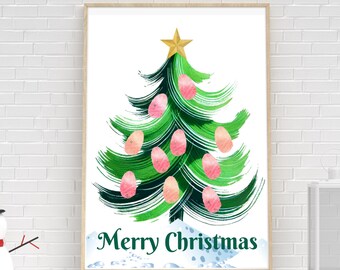 Christmas Tree Handprint Craft, Kids Keepsake (Digital Download)