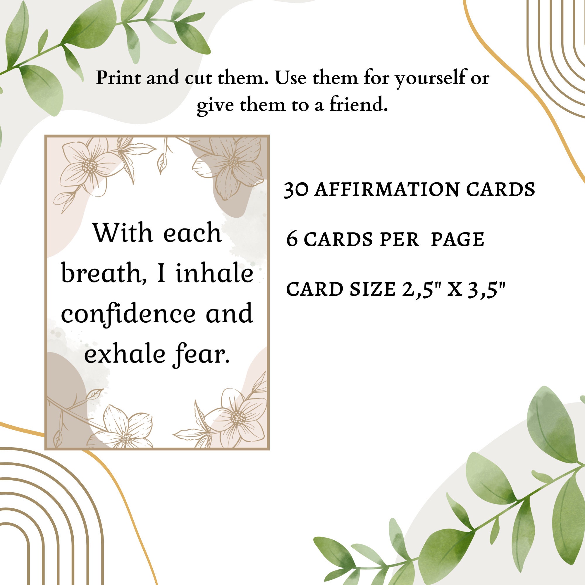 Birth Affirmation Cards Printable Pregnancy Affirmation - Etsy