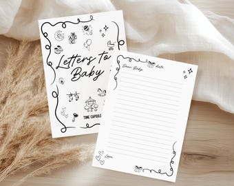 Letters to Baby: Baby Shower Time Capsule Keepsake (PDF Download)