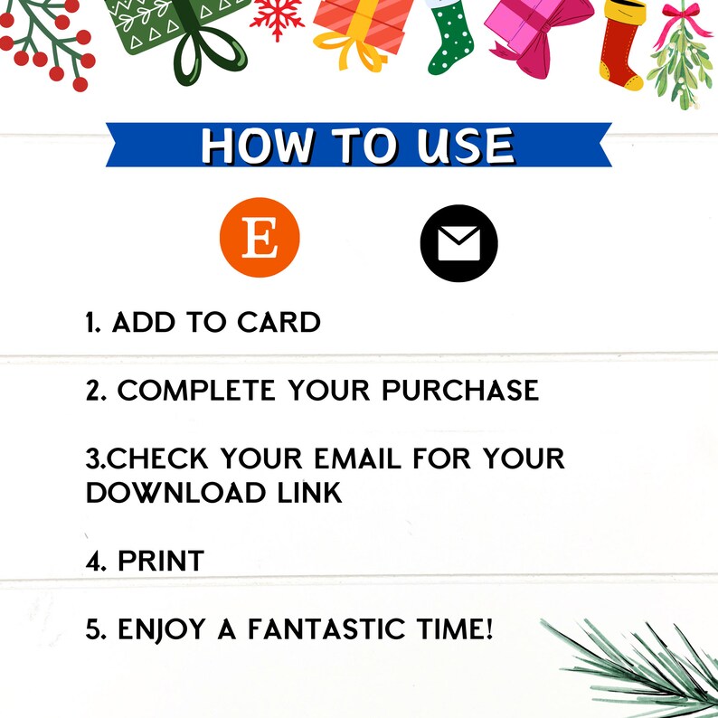 Christmas Charades Game | Printable Holiday Party Activity (digital ...