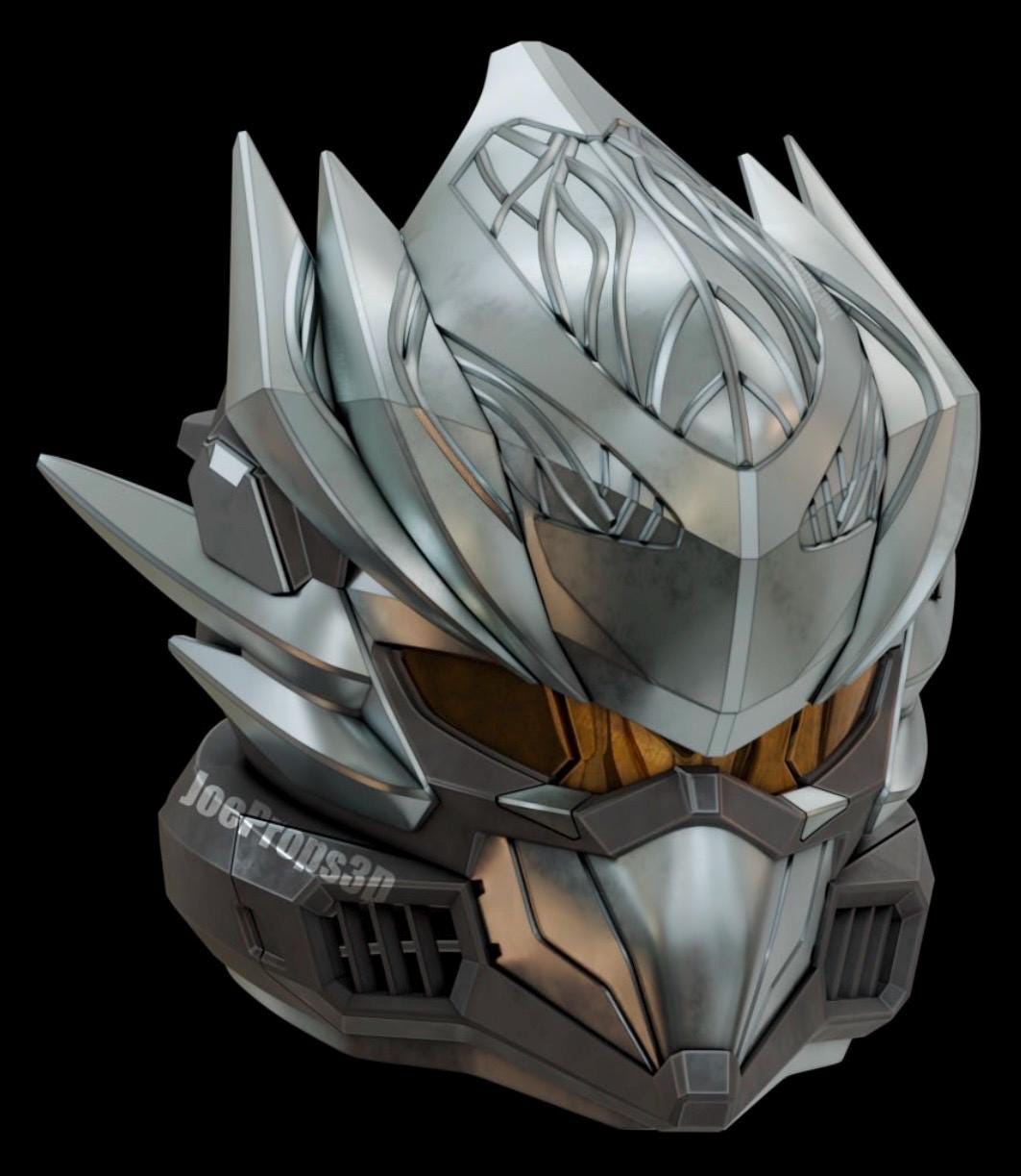 3D printed Halo Infinite Hayabusa helmet fan made
