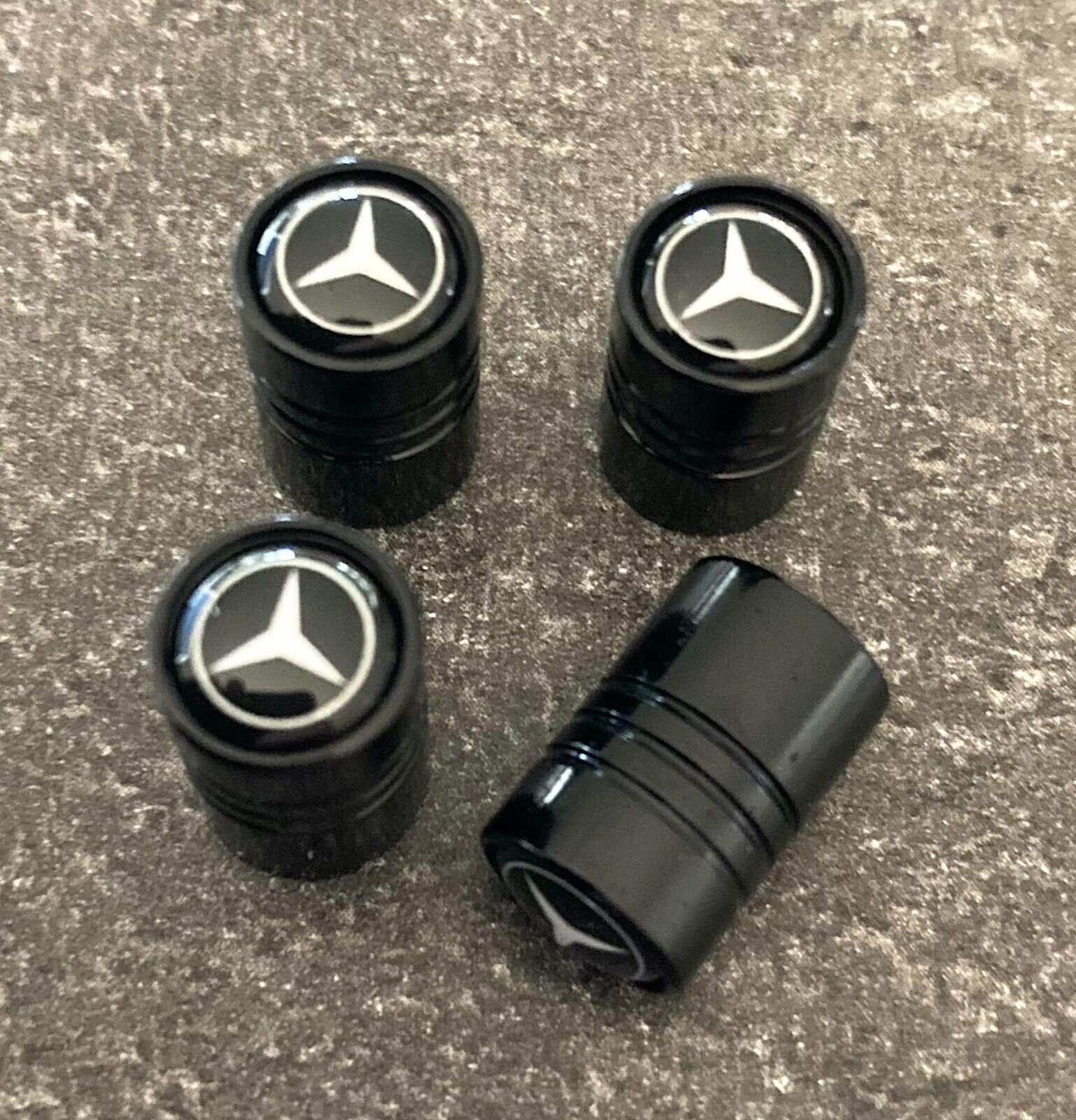 4 X Black Aluminum MERCEDES Valve Caps Sent From France With Etsy