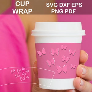 Coffee Cup Sleeve Wrappers Party Cup Wrapper Template Party 
