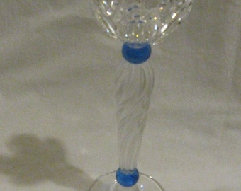 Swarovski Crystal Blue Flower Candle Holder in Presentation Box