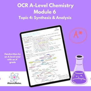 OCR A Level Chemistry Module 6 Topic 4: Synthesis & Analysis notes by AtomicNotes
