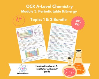 30% OFF BUNDLE - OCR A Level Chemistry Module 3 Notes by AtomicNotes