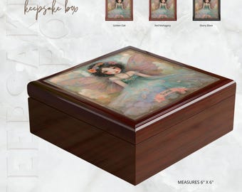 0332 Keepsake Box, Stashbox, Small Wood Box, For Memory and Trinket Collectibles