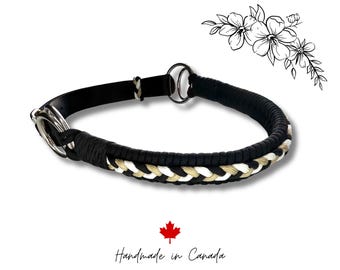 Hackamore, Side pull attachment, Bitless Bridle Converter- Black/Tan/White