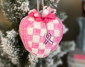 Pink | Breast Cancer | Buffalo Bills | Heart Shaped Ornament