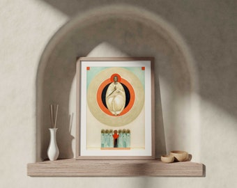 Ascension Icon, Festal Icons Series, Fine Art Print, Ascension of Jesus Christ, Greta Leśko - Original Collectible Art, Limited Edition