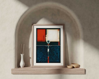 Crucifixion with Resurrection, Fine Art Print, contemporary icon - Original Collectible Art, Limited Edition