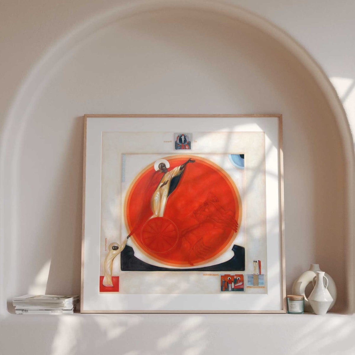 Elijah Taken up in a Chariot of Fire, Giclée, Modern Icon, Greta Leśk - Original Collectible Art, Limited Edition - Etsy