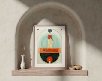 Dormition of Theotokos Icon, Festal Icons Series, Virgin Mary Icon, Fine Art Print, Greta Leśko - Original Collectible Art, Limited Edition