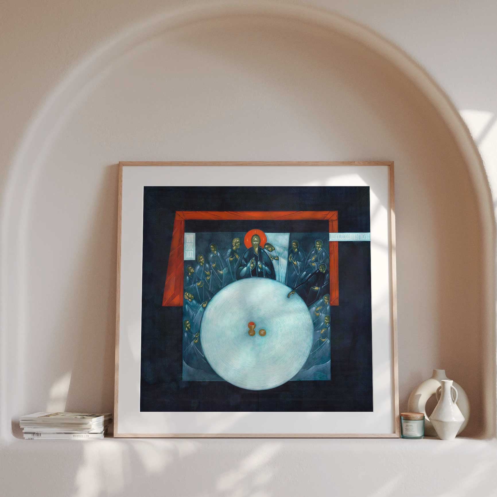 Last Supper, modern icon - Ordination gift, Giclée, Original Collectible Art, Greta Leśko, Limited Edition