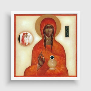 Mary Magdalene, framed canvas print, modern icon