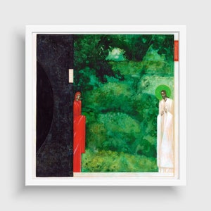 Resurrection, framed canvas print, modern icon