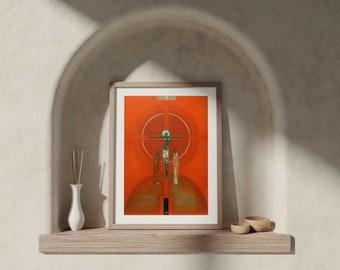 Crucifixion Icon, Festal Icons Series, Fine Art Print, Greta Leśko - Original Collectible Art, Limited Edition