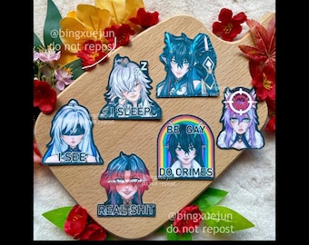 High Cloud Quintet Meme Stickers | Honkai Star Rail | Dan Heng Jing Yuan Jingliu Blade Dan Feng HSR