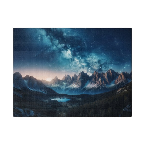 Starry Mountain Majesty Canvas Art (Matte Canvas, Stretched, 0.75)