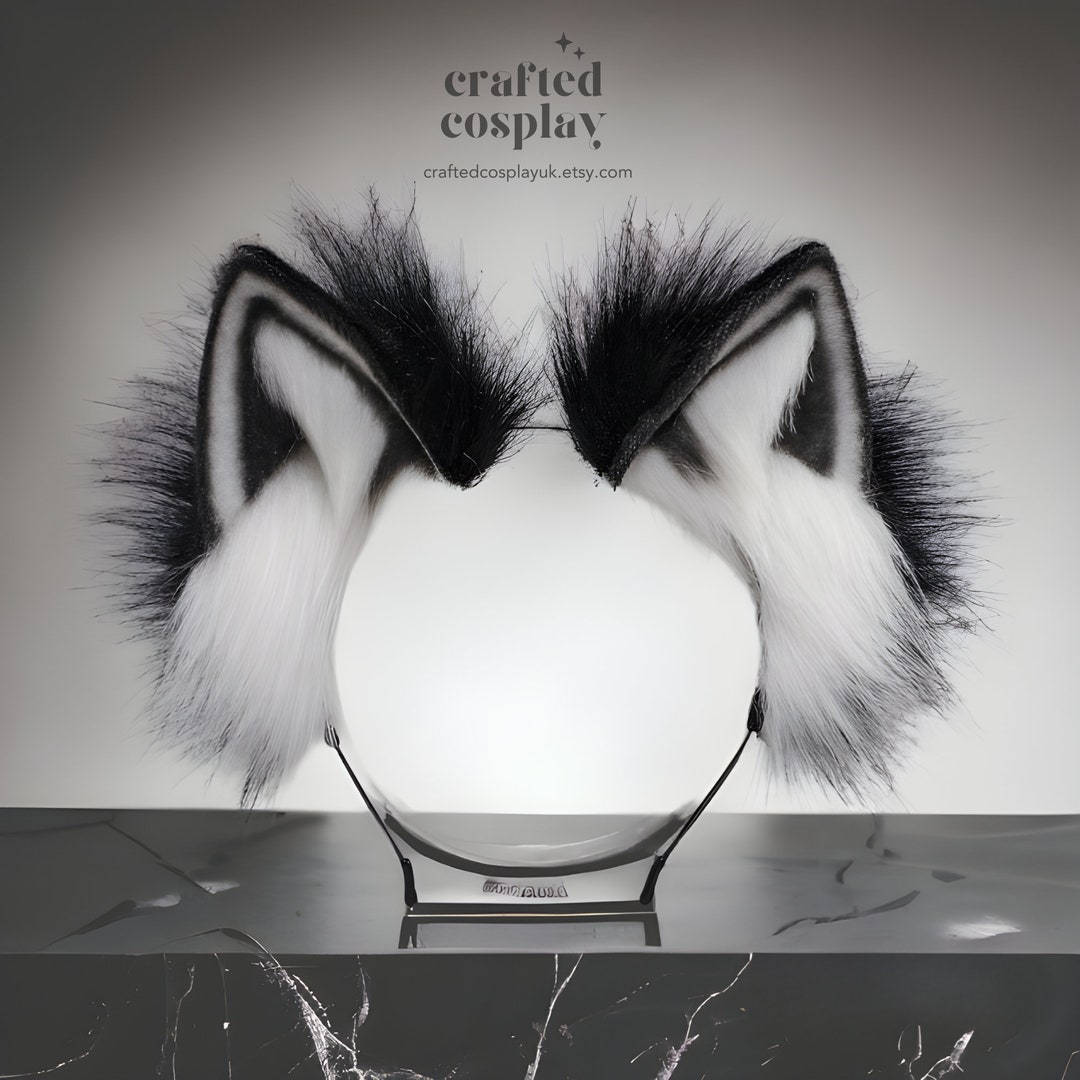 Handmade Animal Ear Headband Realistic Wolf, Fox, Cat, Dog Ear Hairband