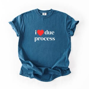 I Love Due Process Gender-Neutral Comfort Colors 1717 Shirt
