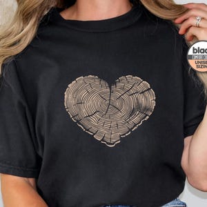 Tree Trunk Heart Gender-Neutral Comfort Colors 1717 Shirt