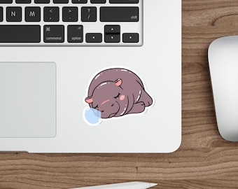 Moo Deng Sticker, Baby Hippo Sticker, Die-Cut Sticker (12 of 12)