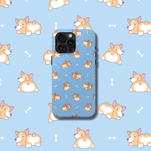 Corgi Phone Case, Cute Dog Phone Case, Cartoon Dog Phone Case, Pet Phone Case, Tough iPhone Case (Available for iPhone 15, 14, 13, 12, 11)