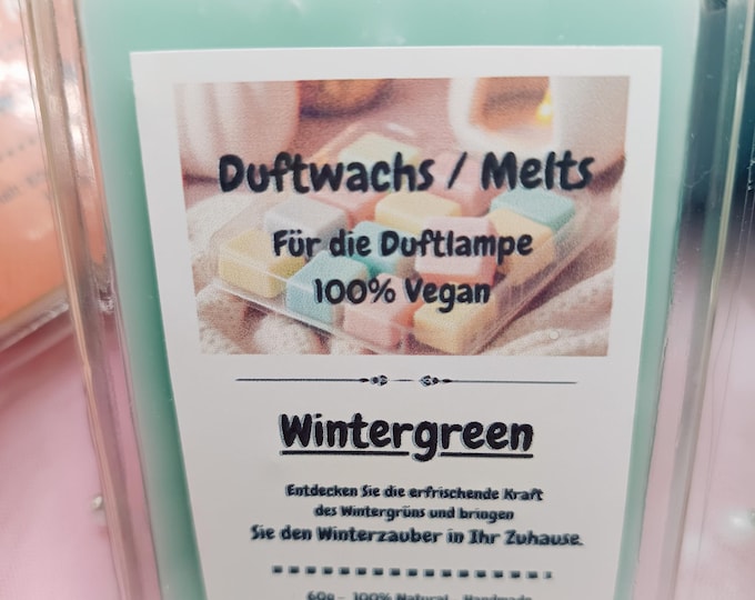 Wax Melts Scented Wax - Wintergreen - Aroma Lamp | Ready to Ship | Fragrance for the Senses | Aromatherapy | Wellness Oasis | Soy Wax | 60g