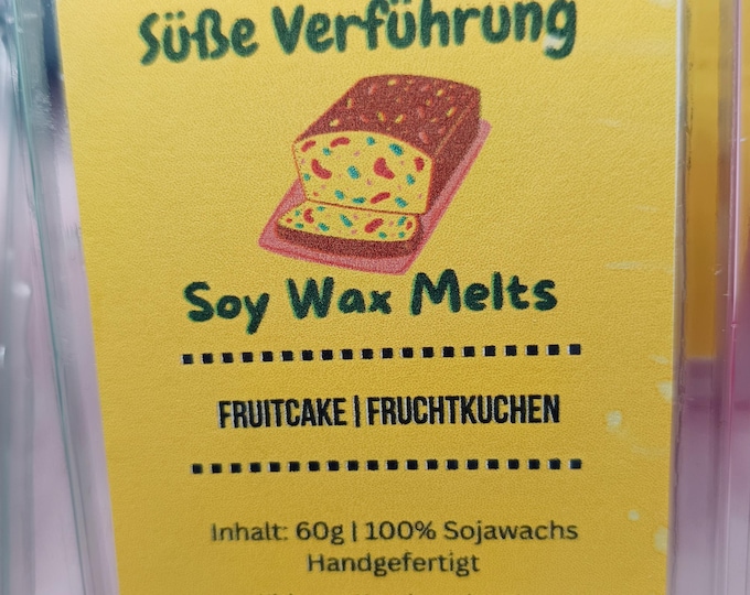 Wax Melts Scented Wax - Fruitcake - Aroma Lamp | Ready to Ship | Fragrance for the Senses | Aromatherapy | Wellness Oasis | Soy Wax | 60g