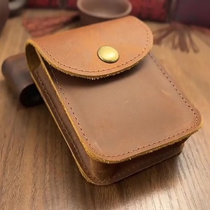 Personalized Cigarette Case, Customized Leather Cigarette Holder, Cigarette Box For 20 Cigarettes, Gift For Him