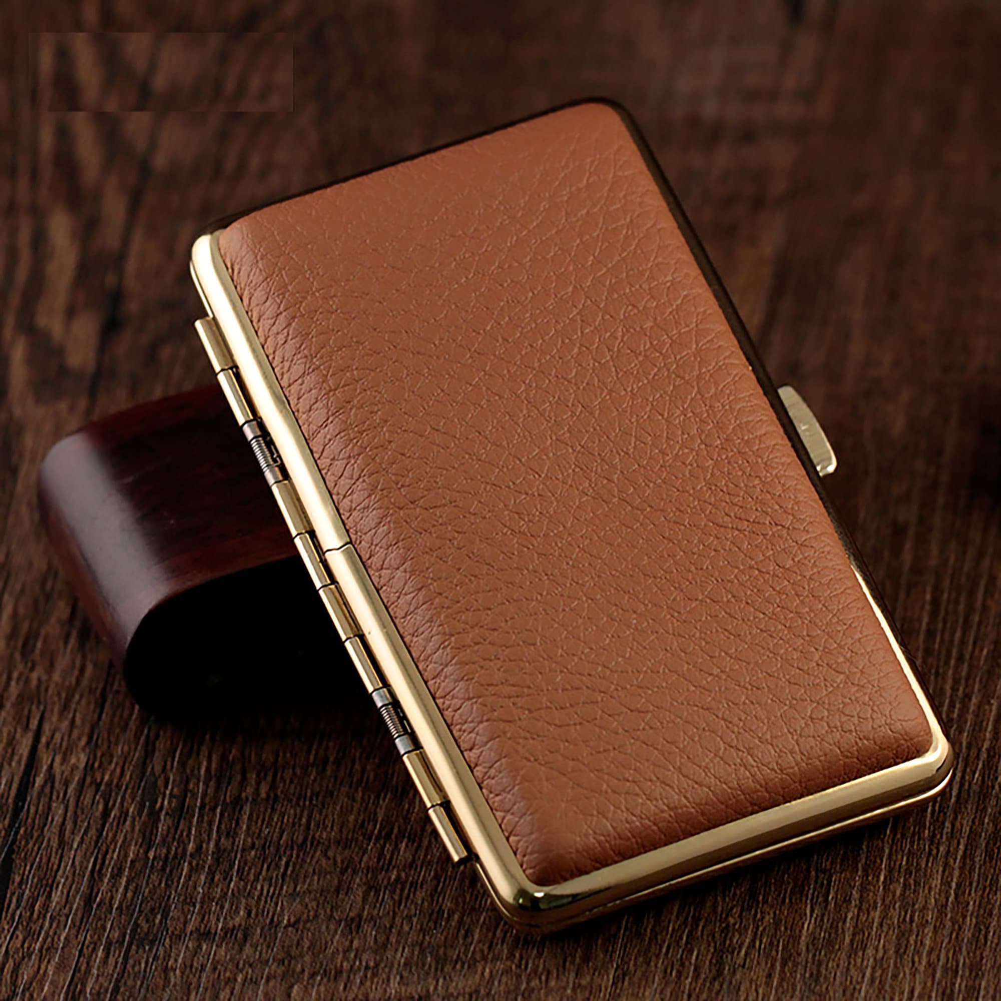 Personalized Cigarette Case, Customized Leather Cigarette Holder, Cigarette Box For 20 Fine Cigarettes, Gift For Her