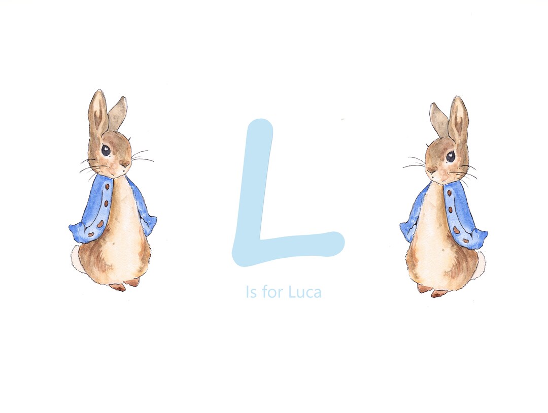 Custom Peter Rabbit Name Art - Etsy