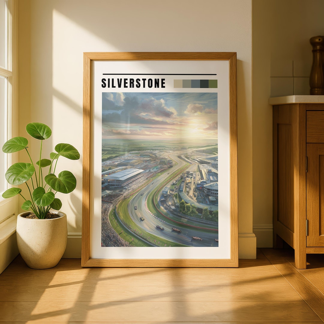 Silverstone Print Silverstone F1 Race Track Poster I England Travel Art Print - Etsy