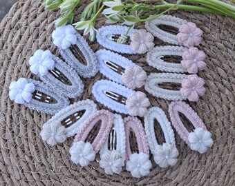 Pince à cheveux faite à la main, pince à cheveux au crochet, accessoires pour cheveux, cadeau fait main, pinces à cheveux florales, fleurs au crochet