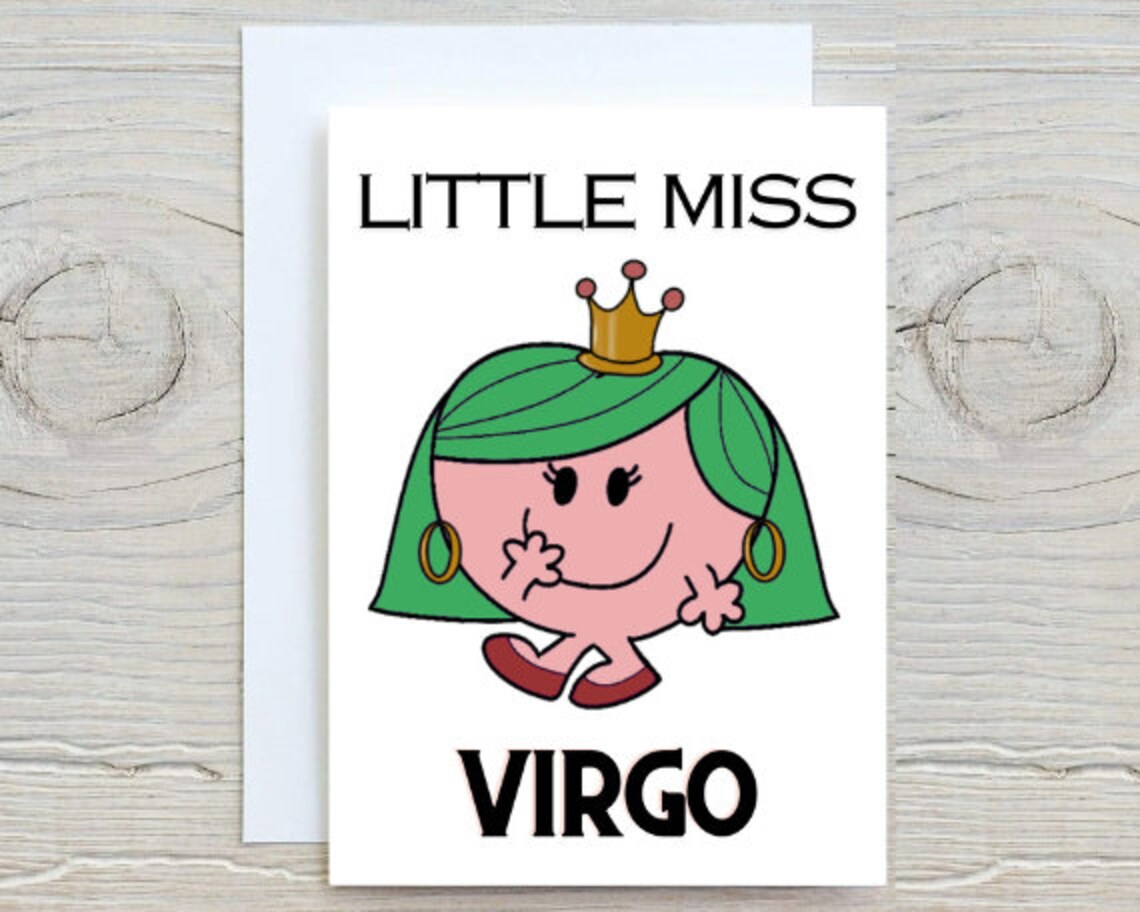 Zodiac Birthday Card, Virgo Birthday Card, Printable Birthday Card