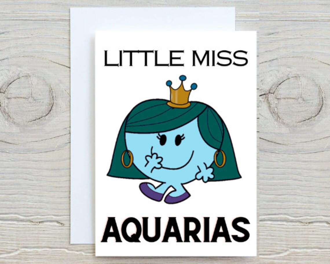Zodiac Birthday Card, Aquarius Birthday Card, Printable Birthday Card