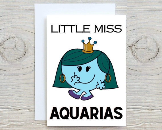 Zodiac Birthday Card, Aquarius Birthday Card, Printable Birthday Card ...
