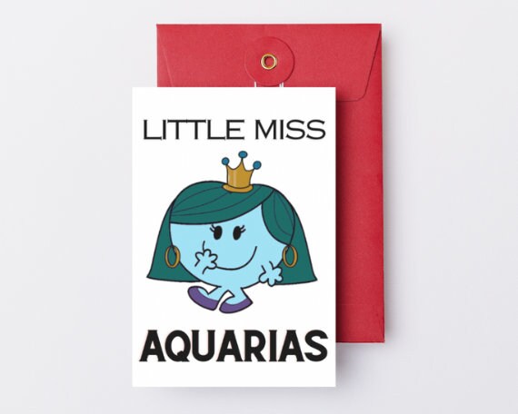 Zodiac Birthday Card, Aquarius Birthday Card, Printable Birthday Card ...