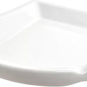 Tenedos White Glazed Ceramic Bathroom Accessory Kit (Corner Shower) - Not Flat Surface Installation