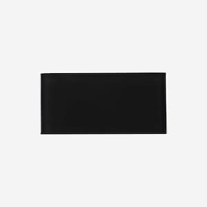 3x6 Black Glass Subway Tile - Sample (1 Piece)