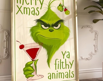 Have Yourself a Merry Little Cocktail - Festive Christmas Printable Wall Art