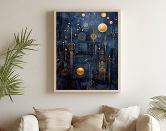 Sueños distantes de Polonia: pieza de arte de pared de neohormigón inspirada en el arte popular regional polaco